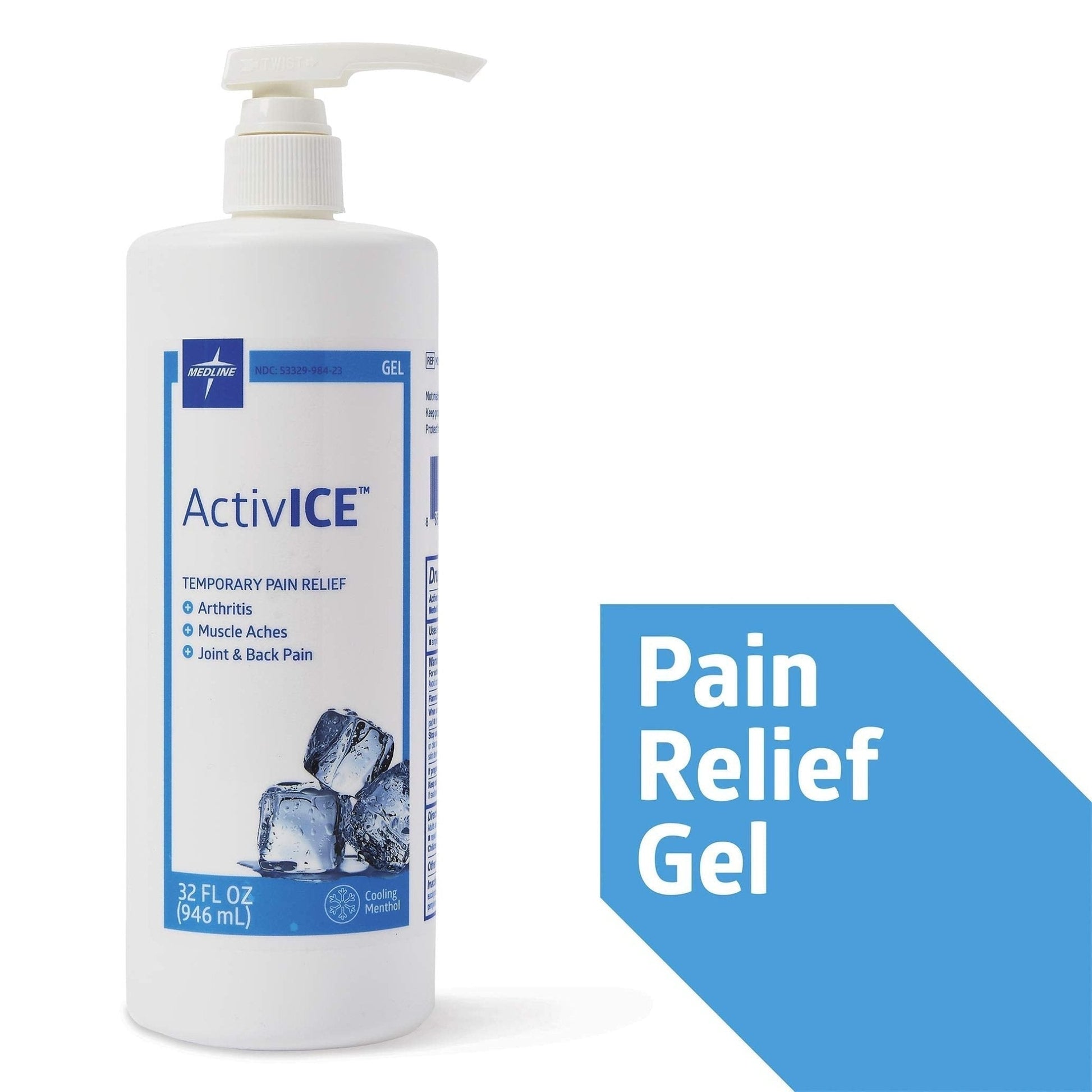 Medline ActivICE Topical Pain Reliever 32 oz - Maple Wellness Supplements