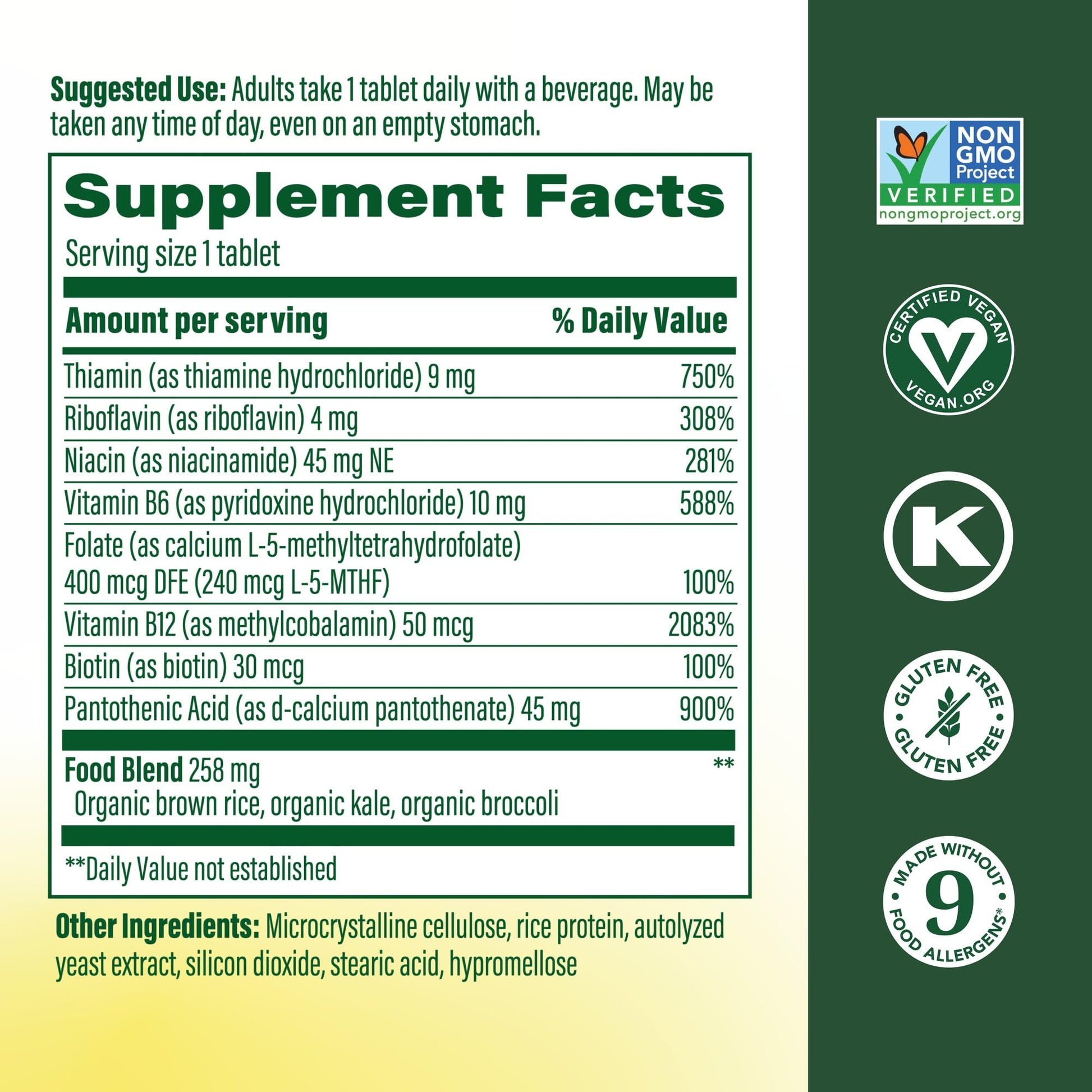 MegaFood Balanced B Complex - Vitamin B Complex for Women & Men - Vitamin B6, B12, Folate, Biotin - Cellular Energy Metabolism - Maple Wellness Supplements