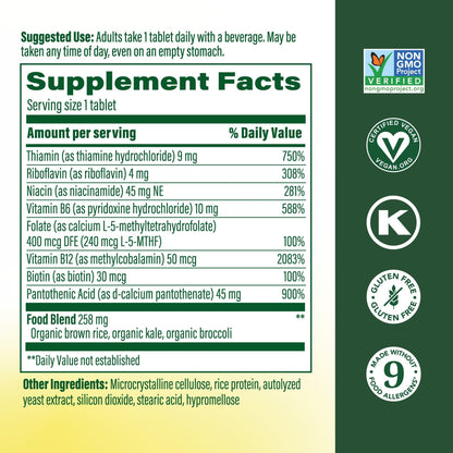 MegaFood Balanced B Complex - Vitamin B Complex for Women & Men - Vitamin B6, B12, Folate, Biotin - Cellular Energy Metabolism - Maple Wellness Supplements
