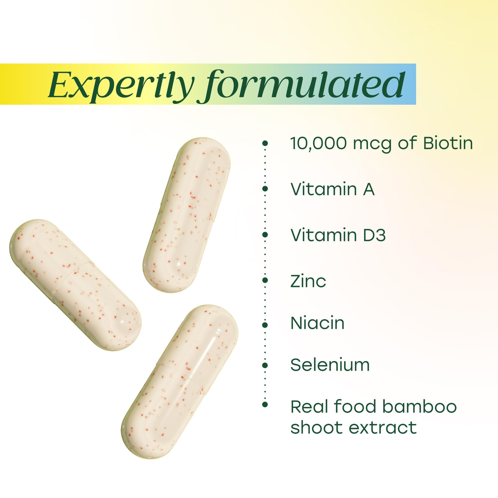 MegaFood Hair Growth – Clinically Studied Lustriva & Hyaluronic Acid - Biotin 10000mcg, Thicker & Fuller Existing Hair Growth Vitamins - 30 Vegetarian Capsules, 30 Servings - Maple Wellness Supplements