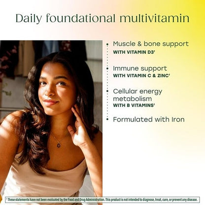 MegaFood One Daily Multivitamin for Women and Men, Immune Support Supplement with Real Food, Vitamin C & Vitamin B, Bone Health, Cellular Energy Metabolism, Vegetarian, Non-GMO, 90 Tablets - Maple Wellness Supplements