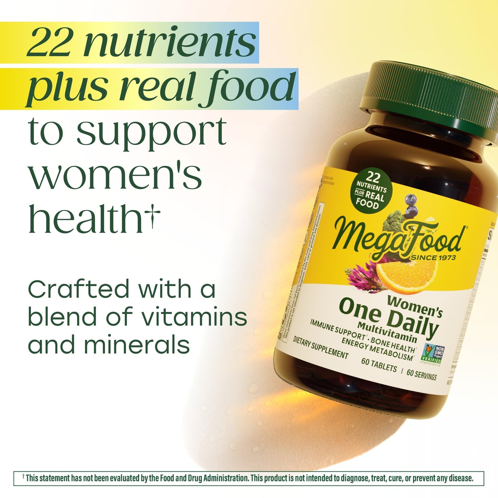 MegaFood Womens Multivitamin One Daily - Multivitamin for Women - Vitamin C, Vitamin D, Iron & B Vitamins - Bone, Energy Metabolism & Immune Support - Maple Wellness Supplements