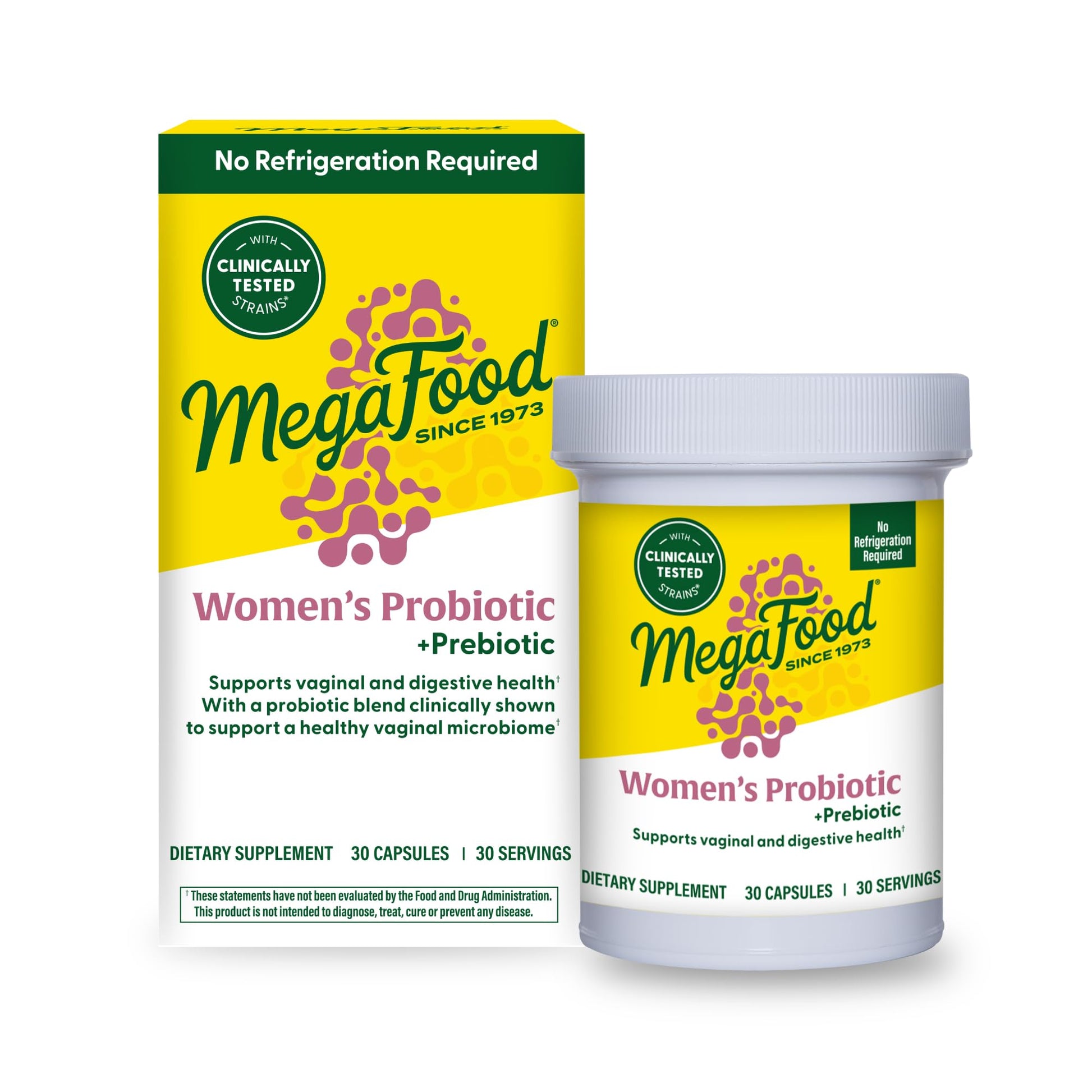 MegaFood Womens Probiotic + Prebiotic - Gluten-Free Prebiotics and Probiotics for Women, Supports Digestive Health & Regularity, Vaginal Probiotics - Maple Wellness Supplements