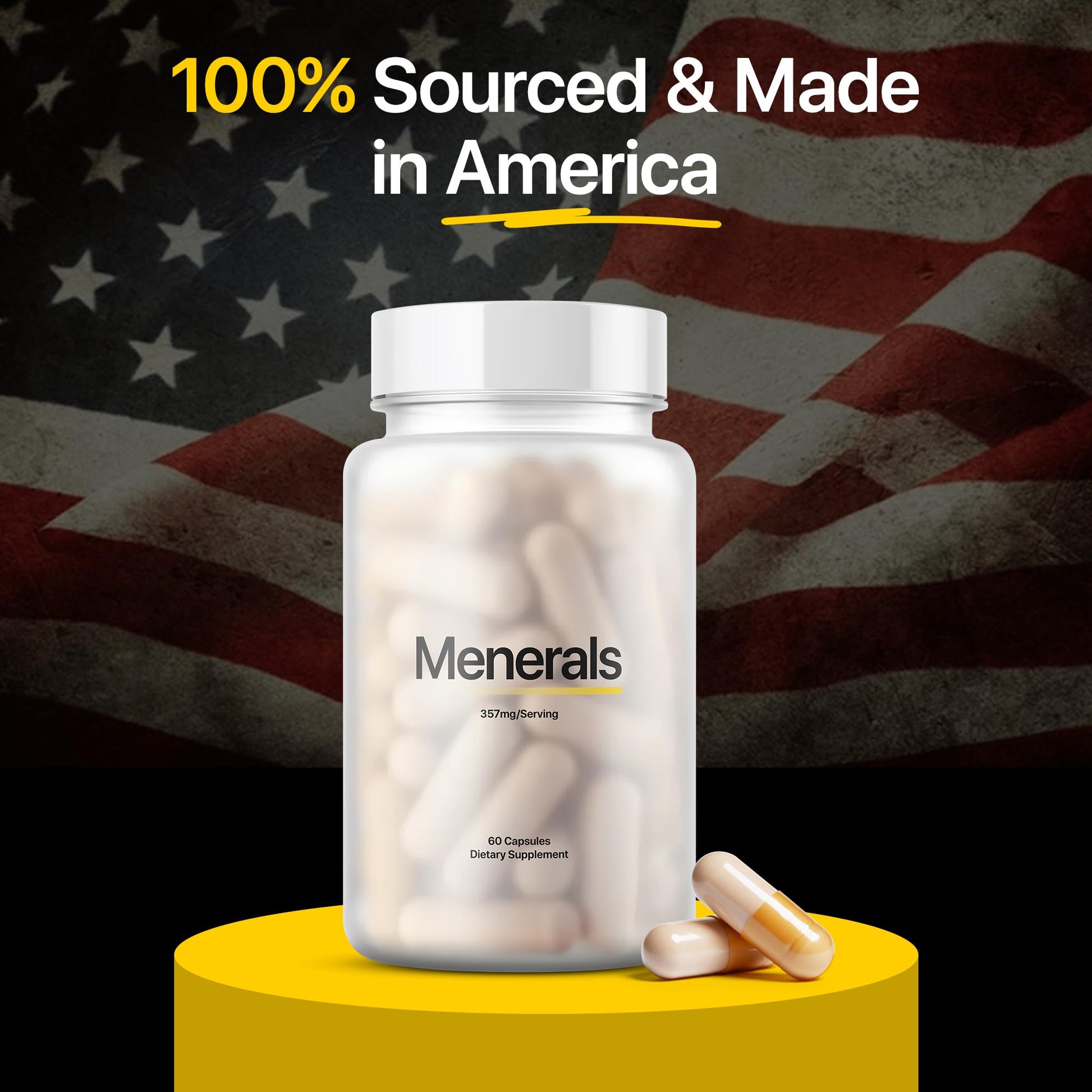 Menerals Mens Multivitamin – Powerful All in One Mineral Supplement for Men – Natural Trace Minerals with Fulvic Acid from Rich American Soil - Maple Wellness Supplements