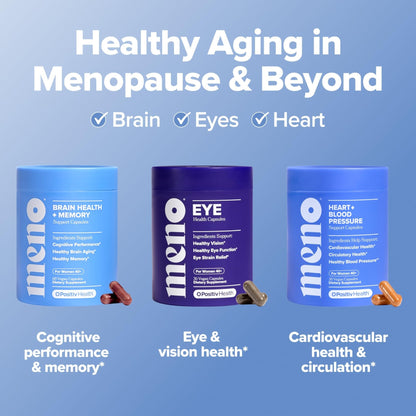 MENO Brain Health + Memory Support Capsules – Daily Support for Cognitive Performance, Concentration & Healthy Brain Aging – with Phosphatidylserine, Creatine, Sage Leaf & Huperzine A – 30 Servings - Maple Wellness Supplements
