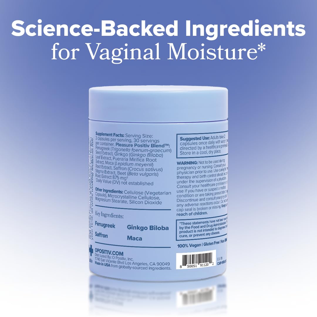 MENO Vaginal Moisture Support Capsules – OBGYN-Formulated to Support Healthy Vaginal Moisture, Mood & Relaxation – Hormone-Free Supplements with Maca Root & Fenugreek Seed Extract – 30 Servings - Maple Wellness Supplements