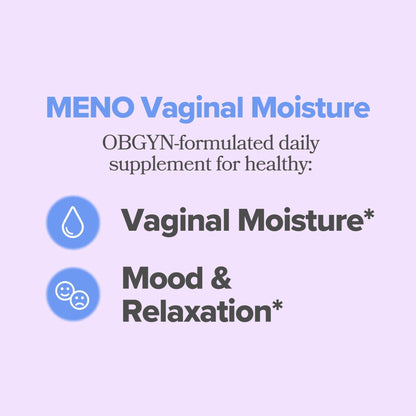 MENO Vaginal Moisture Support Capsules – OBGYN-Formulated to Support Healthy Vaginal Moisture, Mood & Relaxation – Hormone-Free Supplements with Maca Root & Fenugreek Seed Extract – 30 Servings - Maple Wellness Supplements