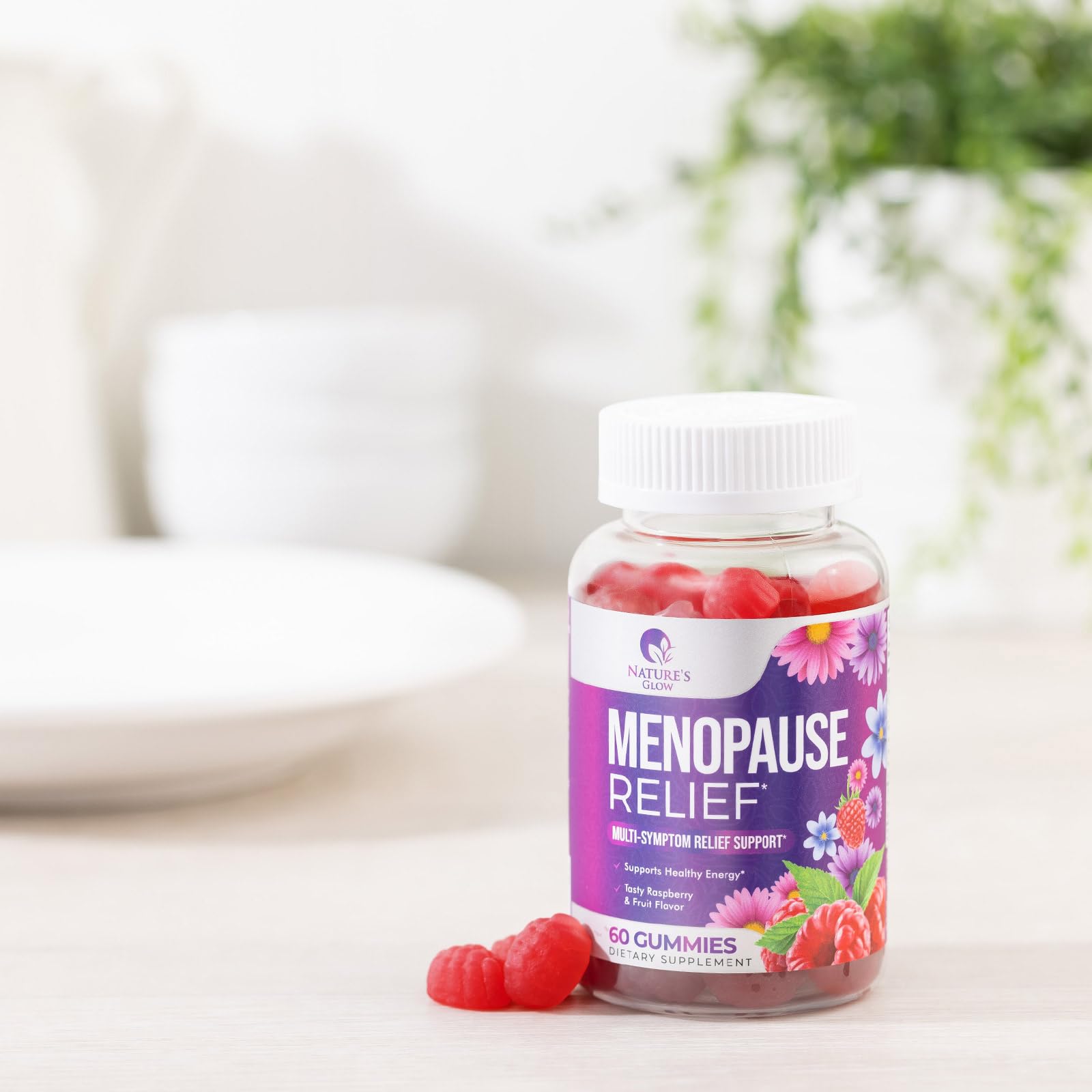 Menopause Supplement for Women - Complete Multi-Benefit Menopause Relief Gummy for Mild Hot Flashes & Night Sweats, Natural Balance & Energy Support, Menopausal Vitamins, Gluten Free - 60 Gummies - Maple Wellness Supplements