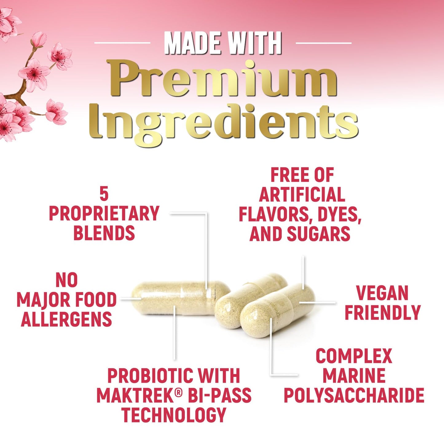 Menopause Supplement for Women - Natural Menopause Relief Support for Mild Hot Flashes & Night Sweats - Best Probiotics for Women, Dong Quai, Black Cohosh, Ashwagandha - Bottled in USA - 60 Capsules - Maple Wellness Supplements