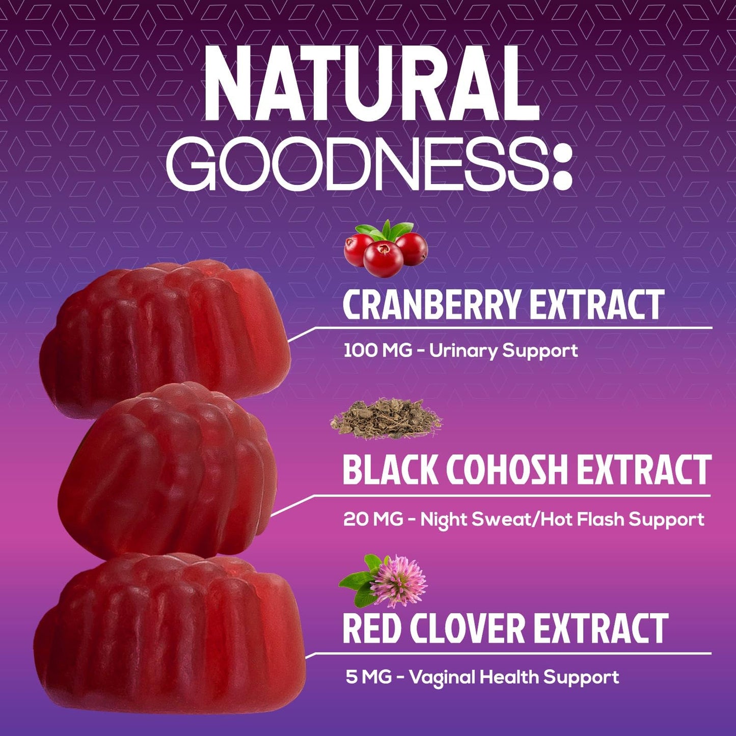 Menopause Supplement Gummies - 3 Billion CFU Women's Probiotics - Advanced Menopause Relief Formula for Women with Black Cohosh & Red Clover - Mild Hot Flashes & Night Sweats Support - 60 Gummies - Maple Wellness Supplements