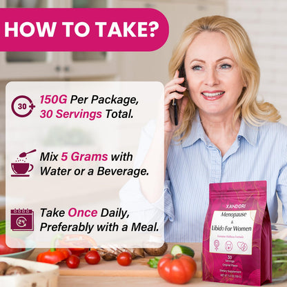 Menopause Supplements for Women, 10-in-1 Hormone Balance for Women, with Red Clover, Korean Ginseng, Shatavari - Menopause & Libisoothe Powder for Desire, Hot Flashes, Night Sweats & Mood - 5.3 Oz - Maple Wellness Supplements