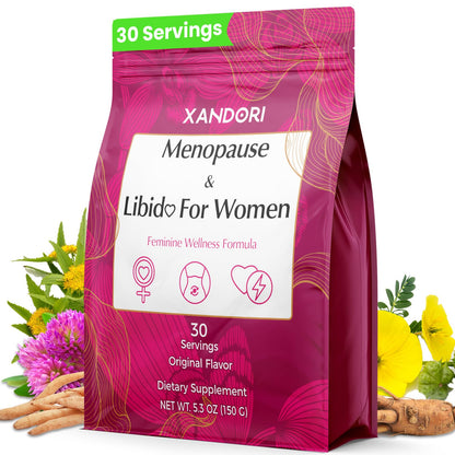 Menopause Supplements for Women, 10-in-1 Hormone Balance for Women, with Red Clover, Korean Ginseng, Shatavari - Menopause & Libisoothe Powder for Desire, Hot Flashes, Night Sweats & Mood - 5.3 Oz - Maple Wellness Supplements