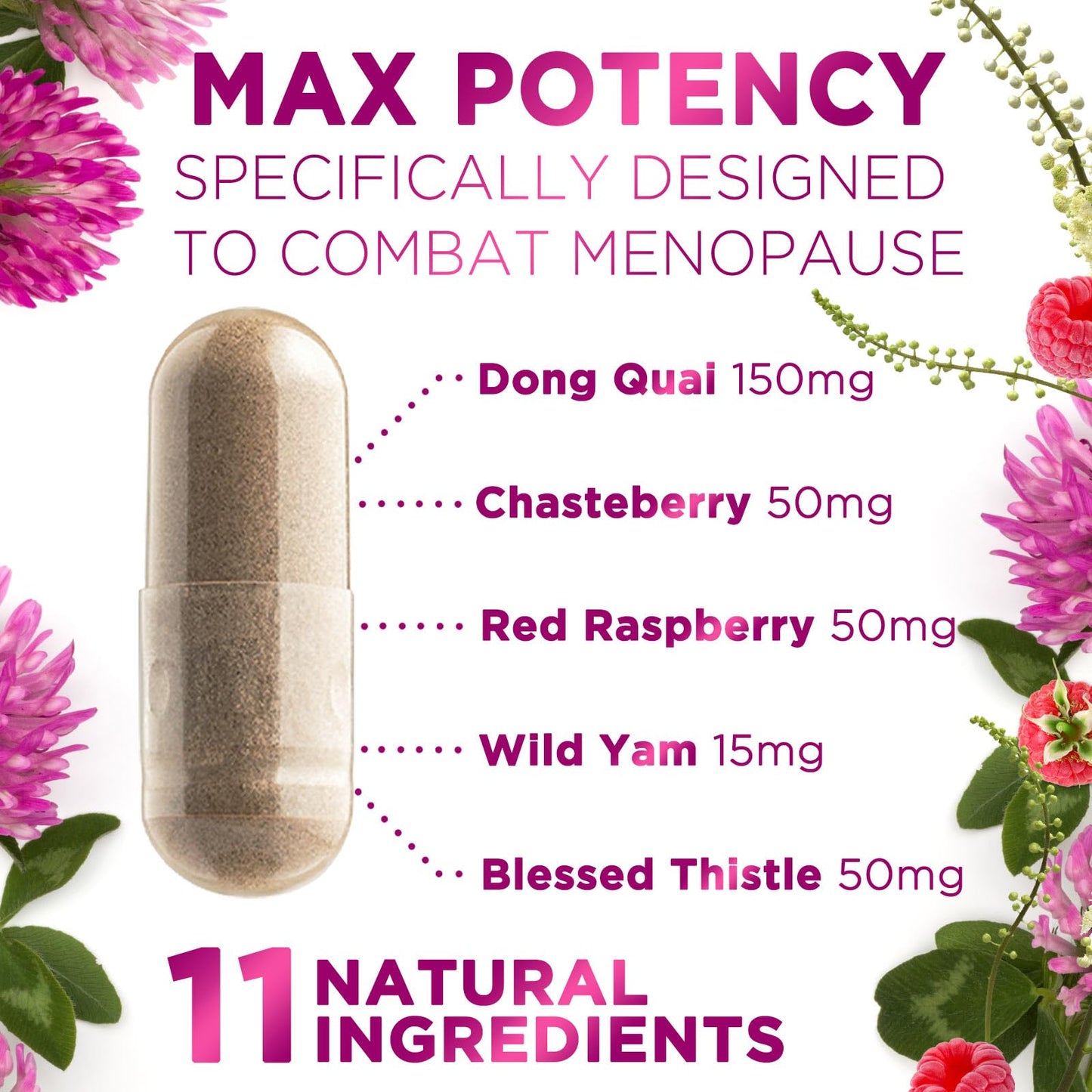 Menopause Supplements for Women - Complete Menopause Relief with Dong Quai & Black Cohosh - For Natural, Mild Hot Flash & Night Sweats - Hormone, Energy & Balance Support, Bottled in USA - 60 Capsules - Maple Wellness Supplements