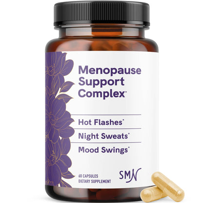 Menopause Supplements for Women Hot Flashes & Night Sweats | Hormone Balance, Menopause Relief for Women & Perimenopause Support | With Black Cohosh, DIM & Red Clover | 60 Ct (2 Month Supply) - Maple Wellness Supplements