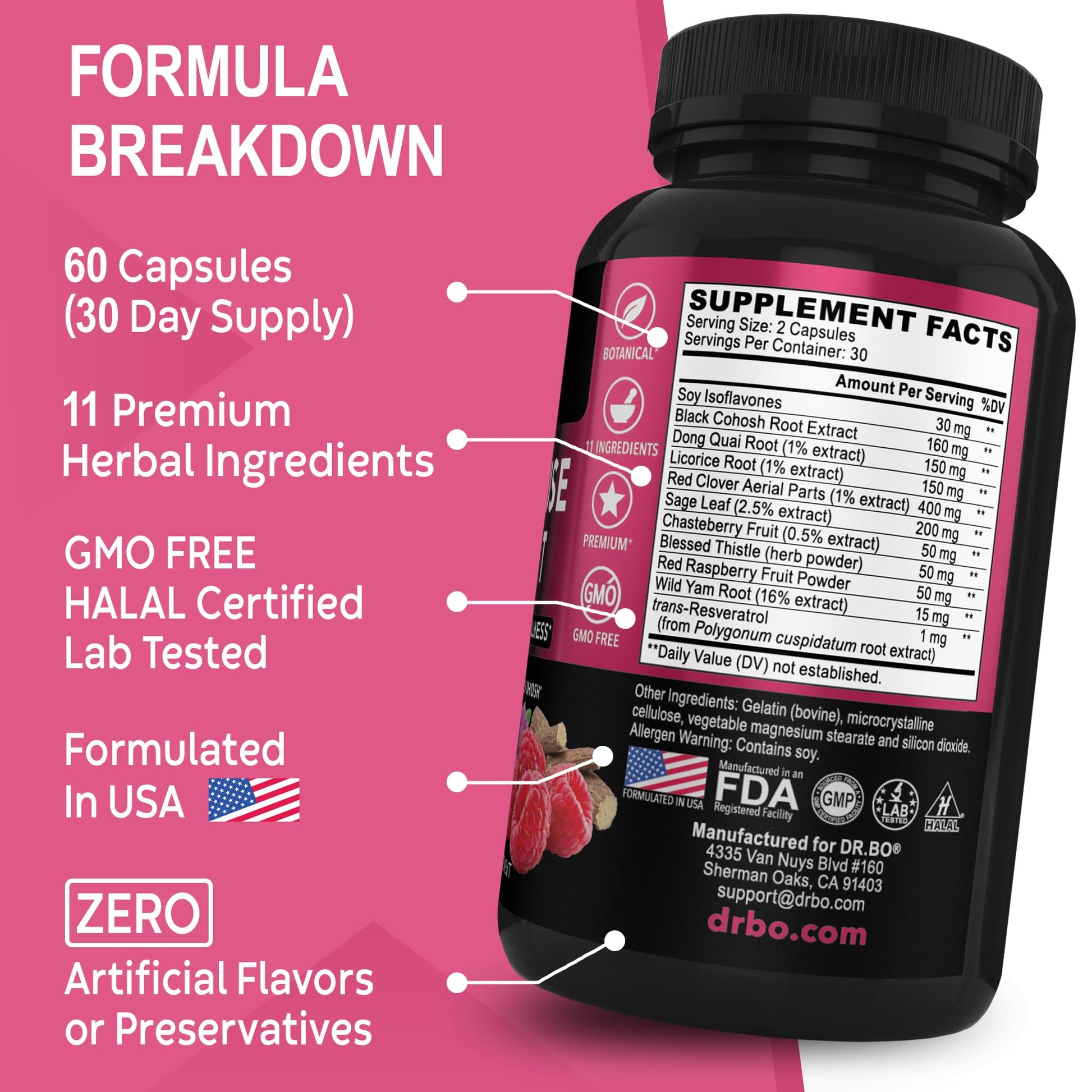 Menopause Supplements for Women Support Pills - Natural Menopause Relief for Hot Flashes, Night Sweats & Mood Swings with Dong Quai, Chasteberry & Black Cohosh - Hormone Balance for Women Supplement - Maple Wellness Supplements