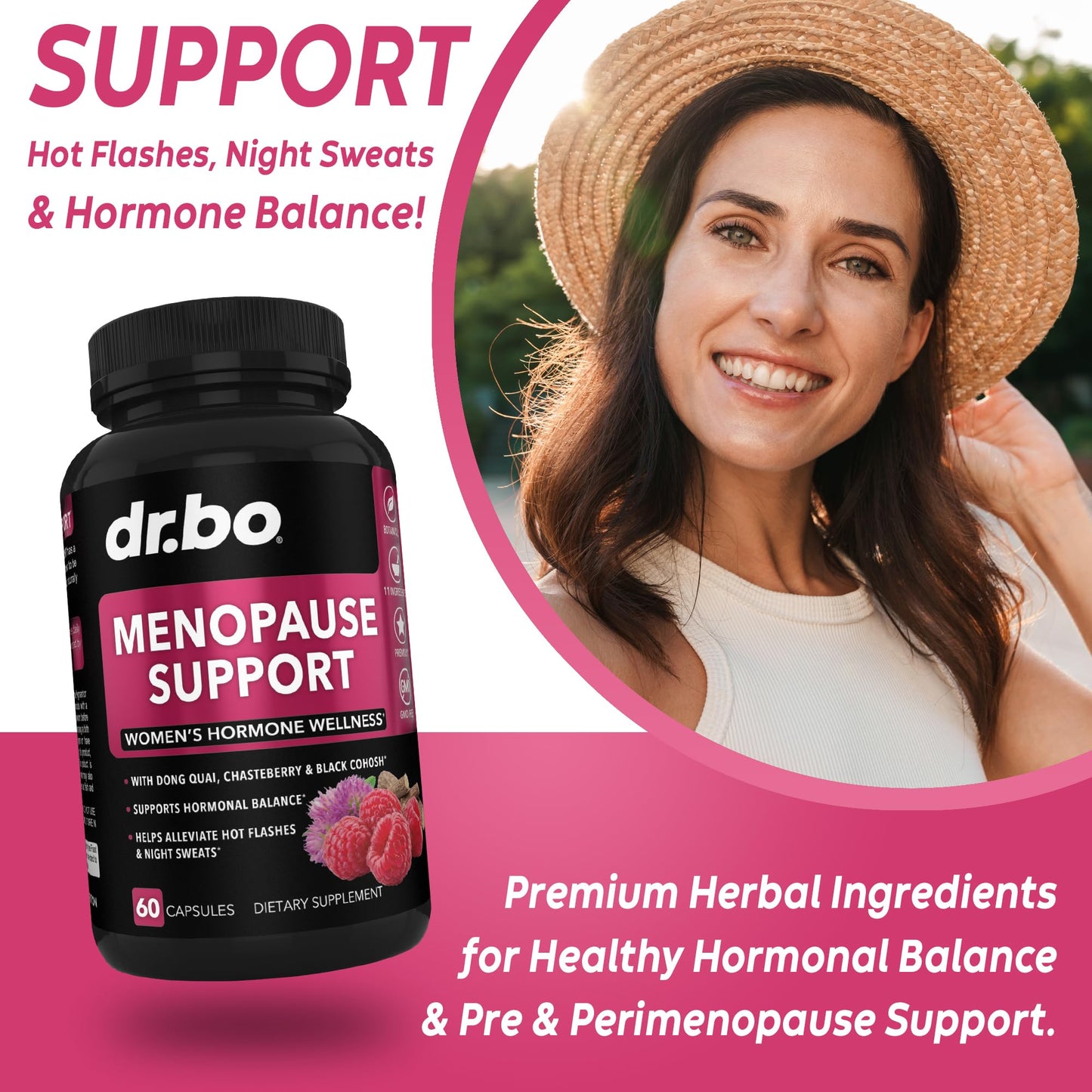 Menopause Supplements for Women Support Pills - Natural Menopause Relief for Hot Flashes, Night Sweats & Mood Swings with Dong Quai, Chasteberry & Black Cohosh - Hormone Balance for Women Supplement - Maple Wellness Supplements