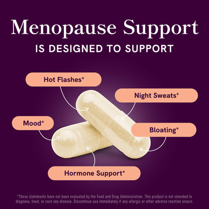 Menopause Support with Prebiotics and Probiotics for Women | Hormone Balance, Hot Flashes & Night Sweats | 50 Billion CFU, DIM & Black Cohosh | Triple Action Menopause Supplements for Women | 30 Ct - Maple Wellness Supplements
