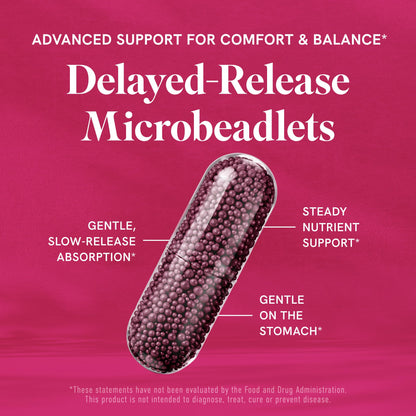 Menopause Vitamins Beadlets with Black Cohosh, Red Clover & More | Hot Flashes, Night Sweats & Mood Support | Menopause Supplements for Women with Dong Quai, Chaste Tree Berry & DIM | Non-GMO 30ct - Maple Wellness Supplements