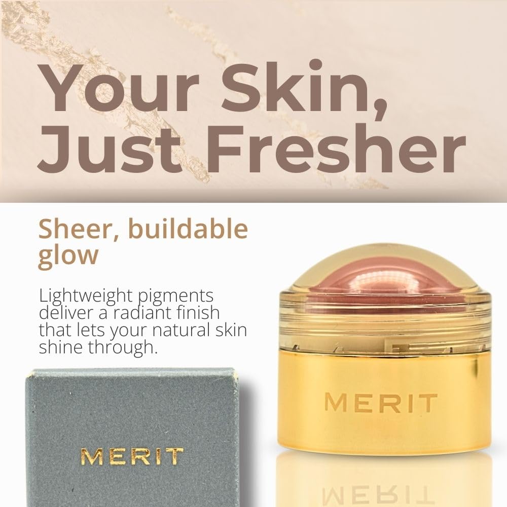 MERIT Flush Balm Cream Blush – Archival Cool Mauve | Hydrating Radiant Cheek & Lip Tint Stick with Vitamin E | Lightweight, Buildable, Vegan & Cruelty-Free Blush - Maple Wellness Supplements
