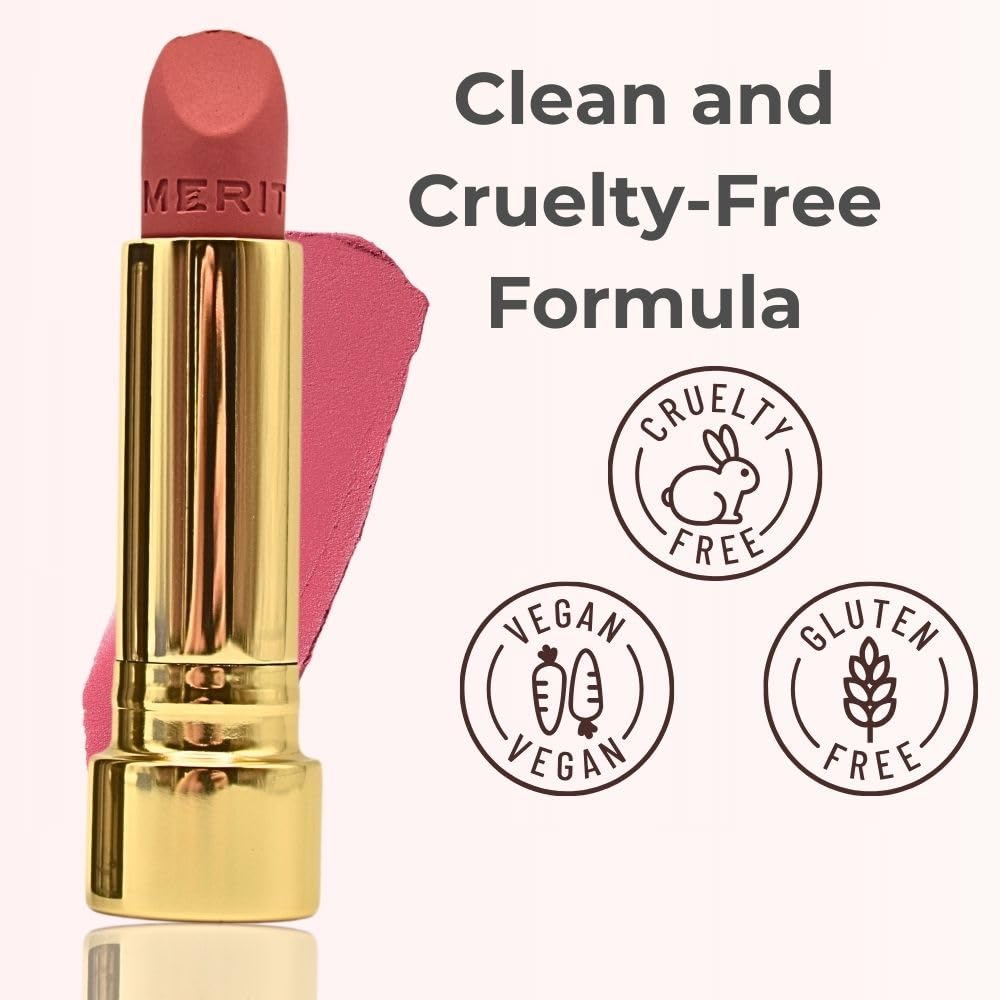 Merit Signature Lip Lightweight Matte Lipstick - 0.10 oz / 3 g (Sunday (pink), standard) - Maple Wellness Supplements