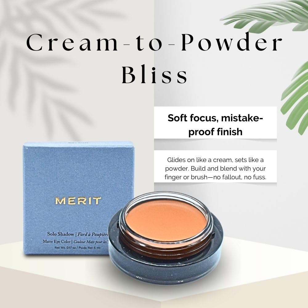 MERIT Solo Shadow Cream-to-Powder Soft Matte Eyeshadow Vachetta - Maple Wellness Supplements