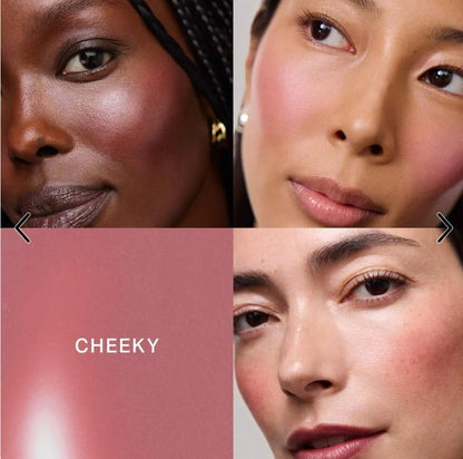 Merité Cheeky Cream Blush, Lightweight Buildable Color Balm with Vitamin E for Cheeks and Lips Flush Balm Cream Blush (0.31oz) (Cheeky - Cool Pink) - Maple Wellness Supplements