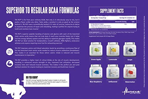 Metabolic Nutrition - TRIPEP - Tri-Peptide Branch Chain Amino Acid, BCAA Powder - Maple Wellness Supplements