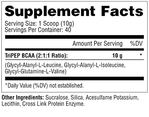 Metabolic Nutrition - TRIPEP - Tri-Peptide Branch Chain Amino Acid, BCAA Powder - Maple Wellness Supplements