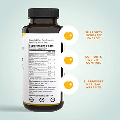 Metabolism - Weight Control Support & Energy Boosting Supplement - Natural Appetite - Maple Wellness Supplements