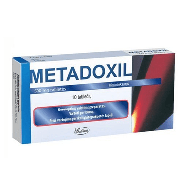 Metadoxil 500 mg Metadoxinum 10 tabs - Alcohol Intoxication Treatment & Withdrawal Syndrome. - Maple Wellness Supplements