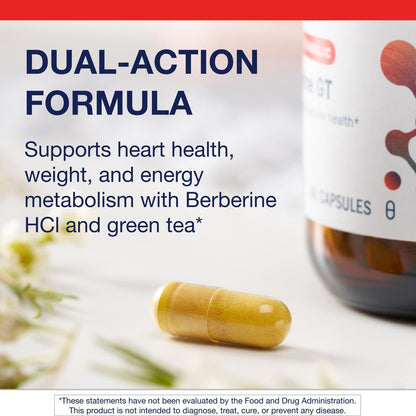 Metagenics Berberine GT - Berberine Supplement 500 mg - Supports Heart Health, Healthy Cholesterol, Triglyceride & Carbohydrate Metabolism - Maple Wellness Supplements