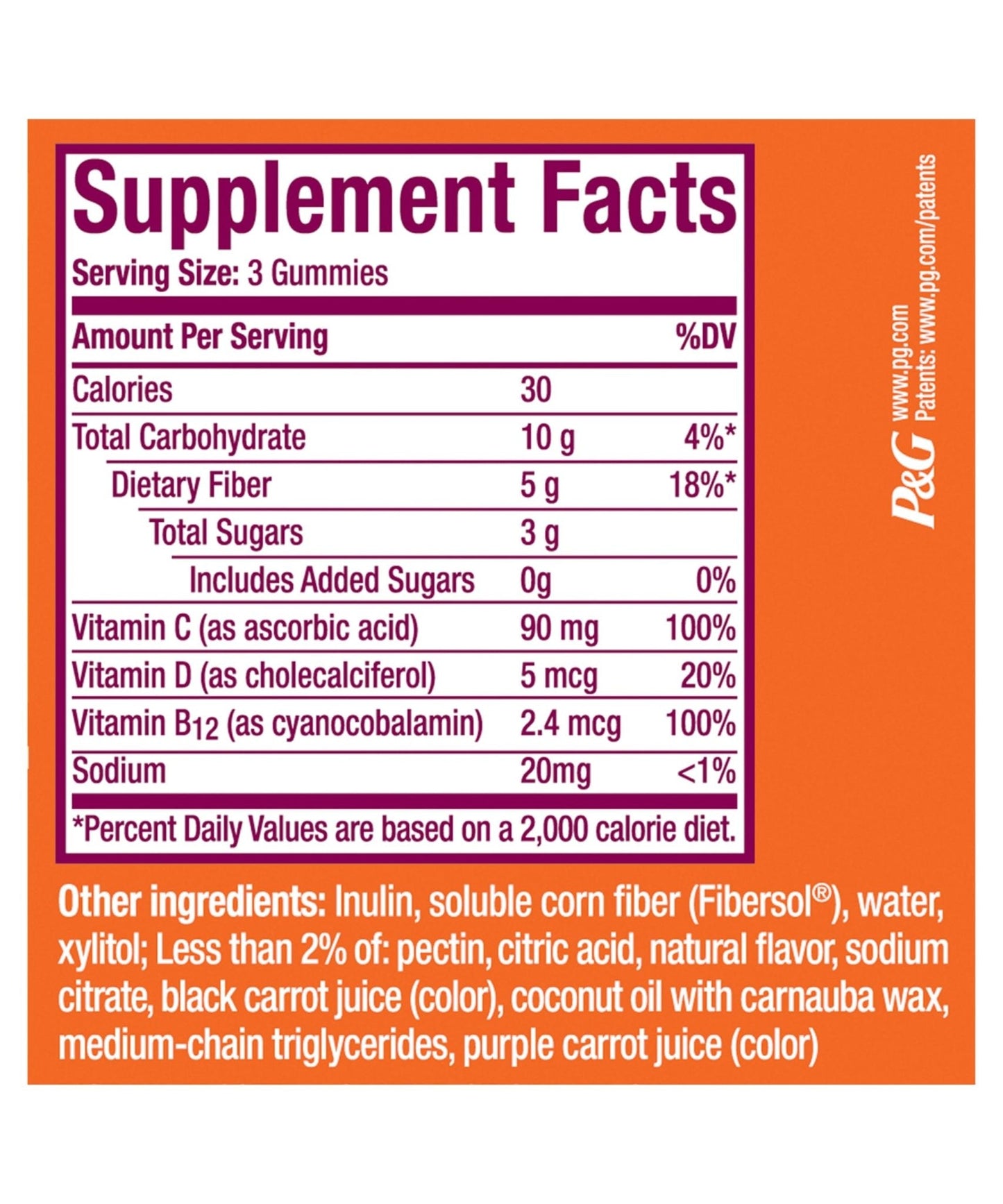 Metamucil Fiber Gummies for Adults with Vitamins C, D, B12 for Metabolism, No Sugar Added Citrus Berry Flavor, 5g Plant Based Prebiotic - Maple Wellness Supplements