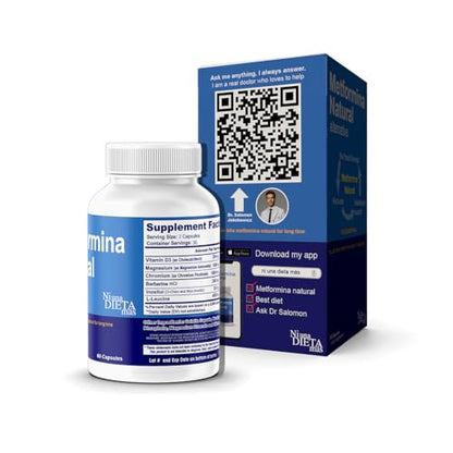 METFORMINA Natural - Weight Loss Aid and Metabolism Support - Dr Salomon, 60 Cap - Maple Wellness Supplements