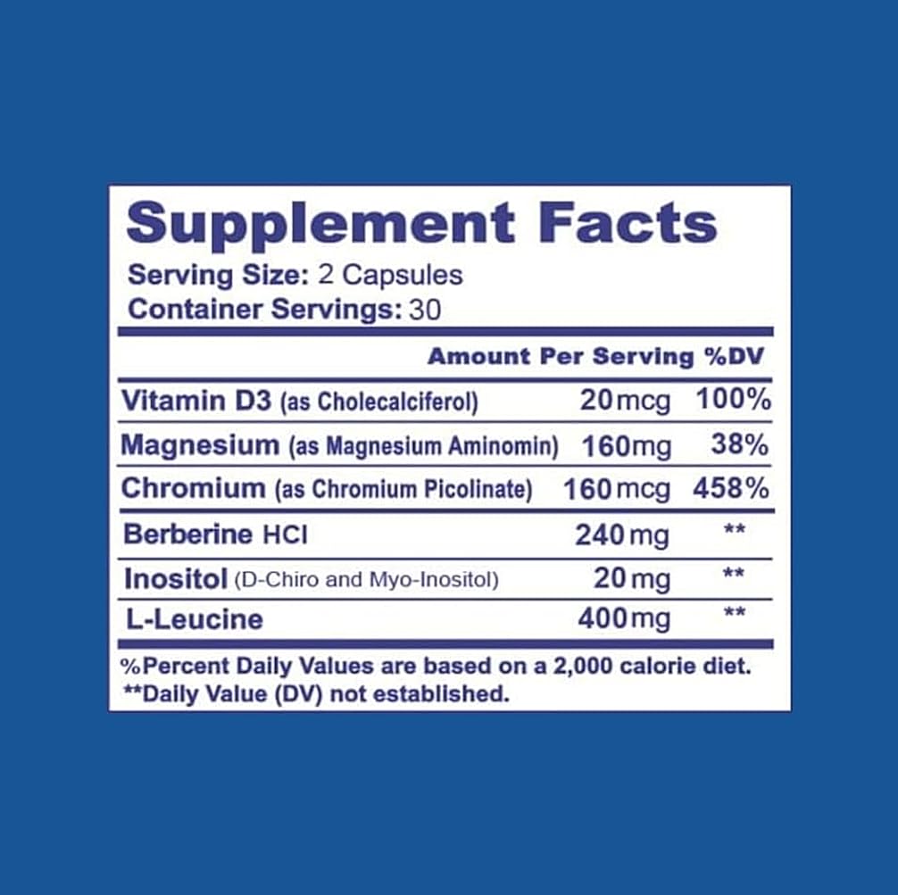 METFORMINA Natural - Weight Loss Aid - Metabolism Support - Dr Salomon (60 Capsules) - Maple Wellness Supplements
