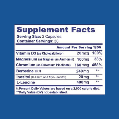 METFORMINA Natural - Weight Loss Aid - Metabolism Support - Dr Salomon (60 Capsules) - Maple Wellness Supplements