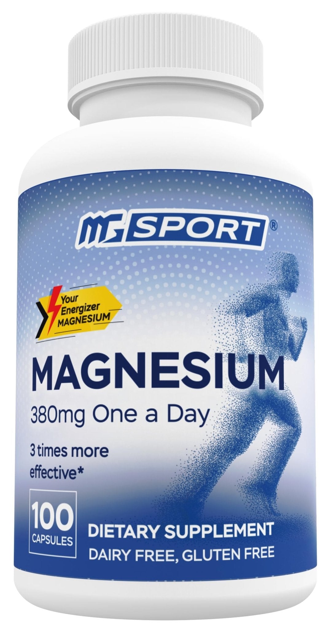 MGSPORT Magnesium Supplement 380mg - High Absorption Magnesium Complex Formula with Vitamins B6, D, E - Supports Muscle Function and Sleep Quality - 100 Servings - Maple Wellness Supplements