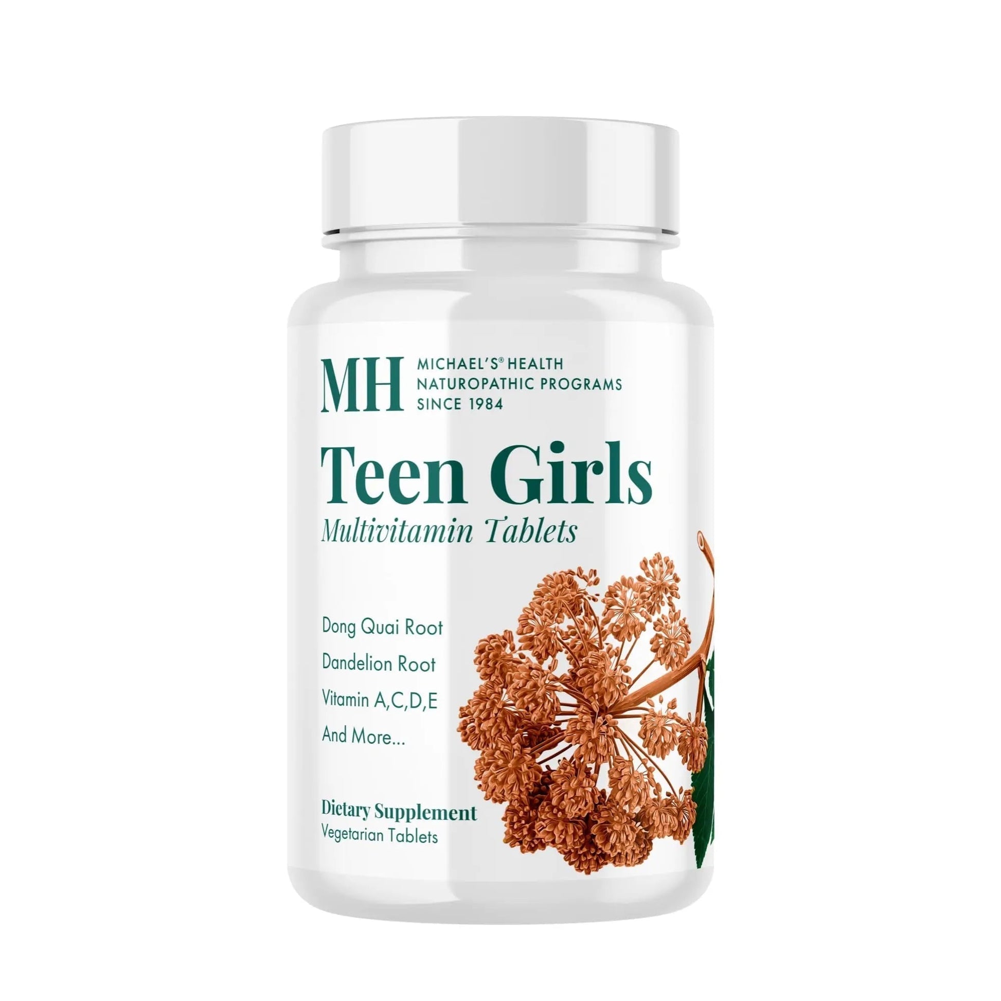 MICHAEL'S Health Naturopathic Programs Teen Girls Multivitamin - 90 Vegetarian Tablets - with B Complex Vitamins - Maple Wellness Supplements