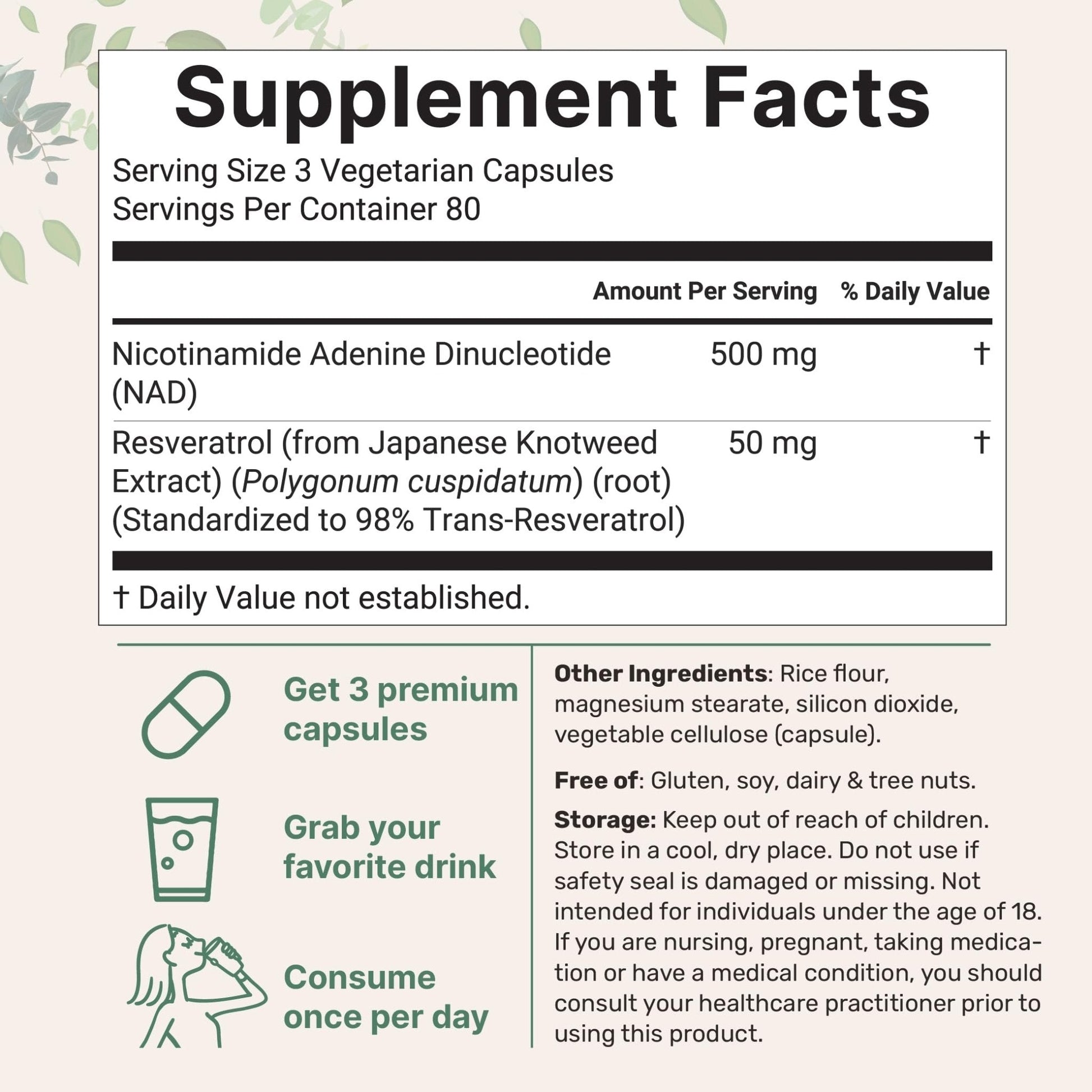 Micro Ingredients NAD+ 500mg with Resveratrol, 240 Veggie Capsules | 2-in-1 NAD Supplement for Women & Men | NMN Pathway Alternative | Non-GMO, Gluten Free - Maple Wellness Supplements