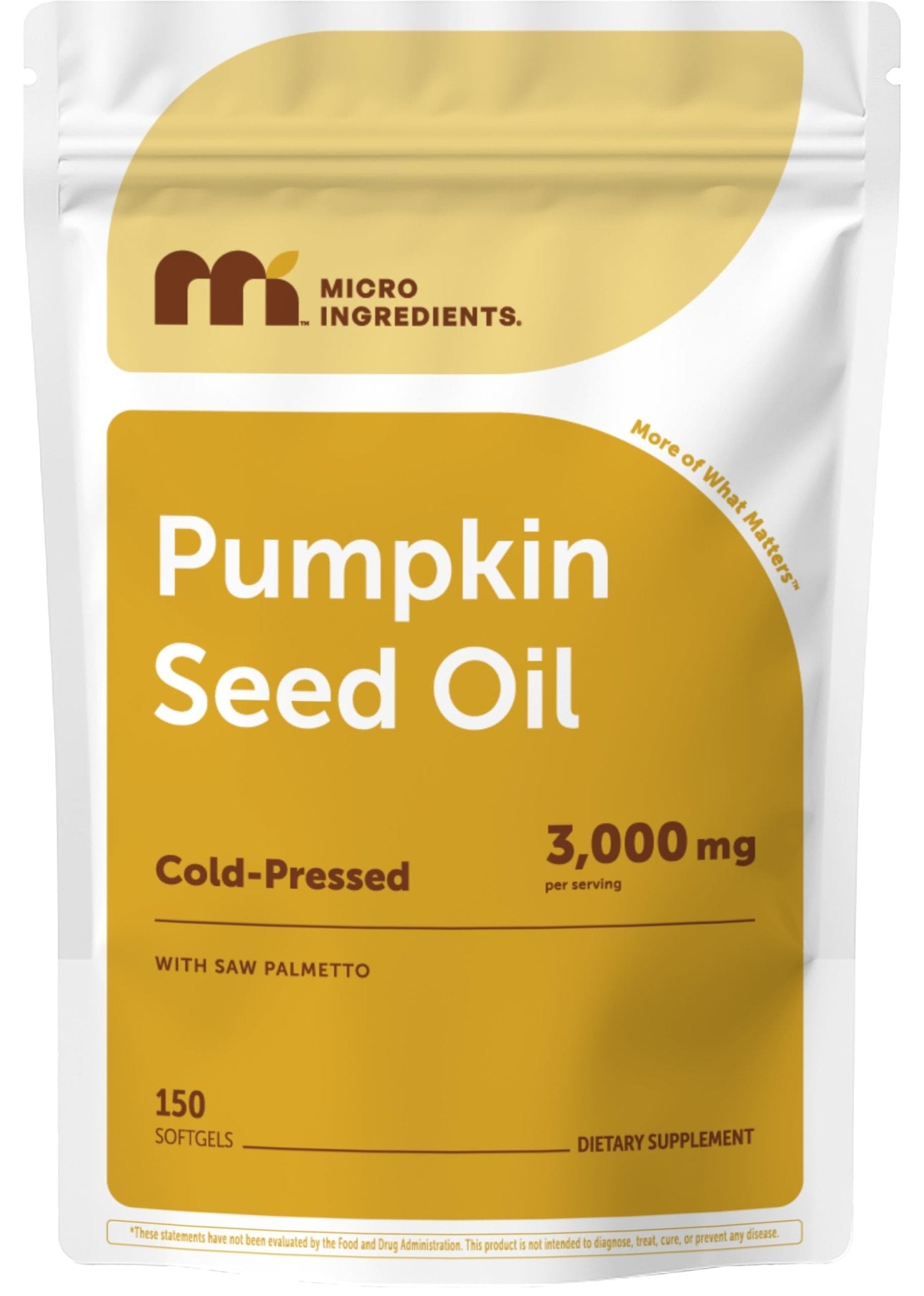 Micro Ingredients Pumpkin Seed Oil with Saw Palmetto, 150 Softgels | Cold Pressed, Pure Virgin Oil, Essential Fatty Acids, & Phytosterols - Maple Wellness Supplements