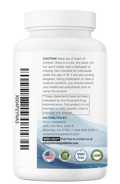 Micro Ingredients Pure Magnesium Complex, 300 Capsules | Triple Magnesium Glycinate, Malate, Taurate with Vitamin C | 100% Chelated | Supports Muscles - Maple Wellness Supplements