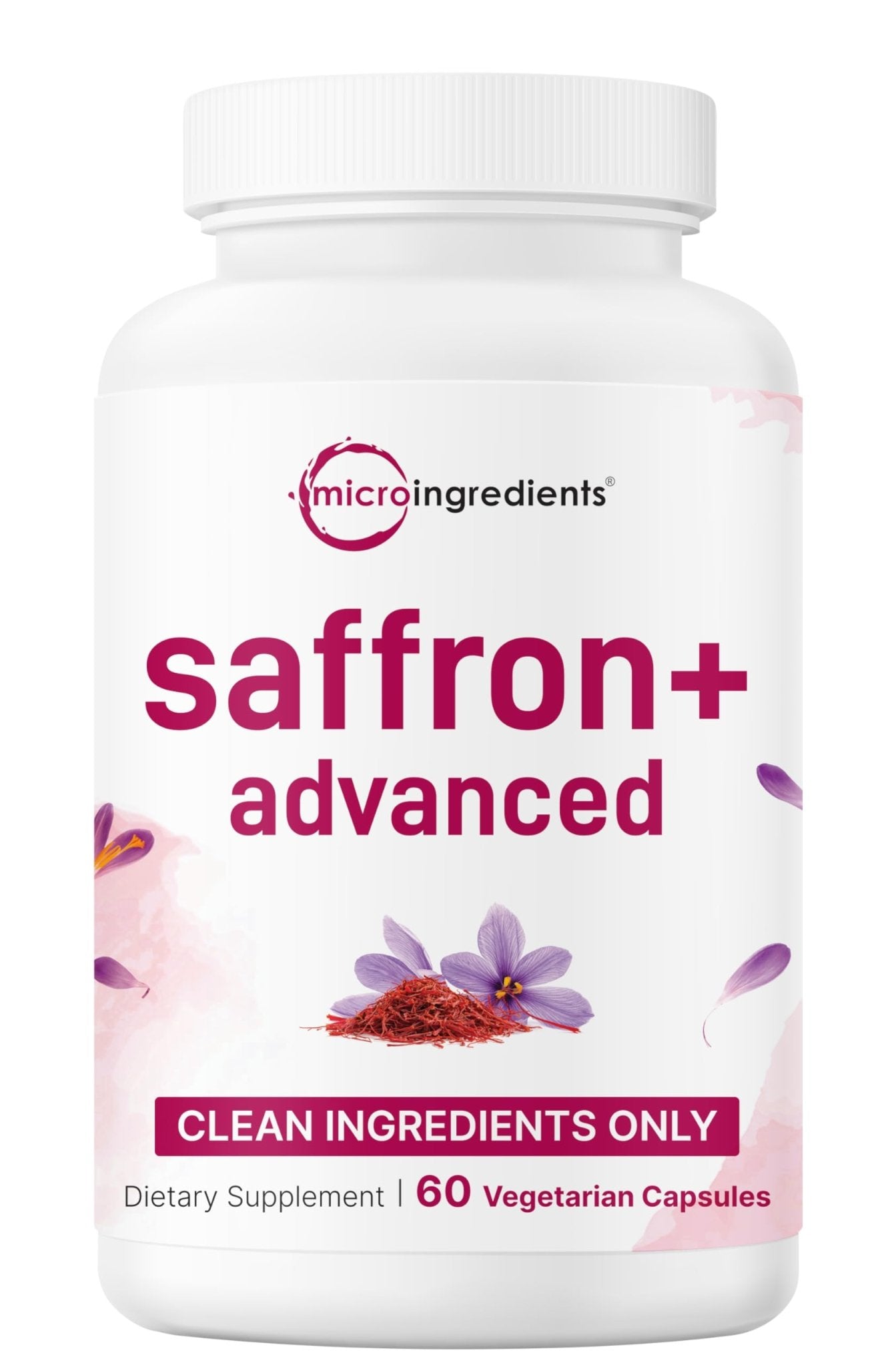 Micro Ingredients Saffron+ Advanced Supplements, 60 Veggie Capsules – 10-in-1 with Saffron Extract, High Absorption Fat-Soluble Vitamin C, Magnesium - Maple Wellness Supplements