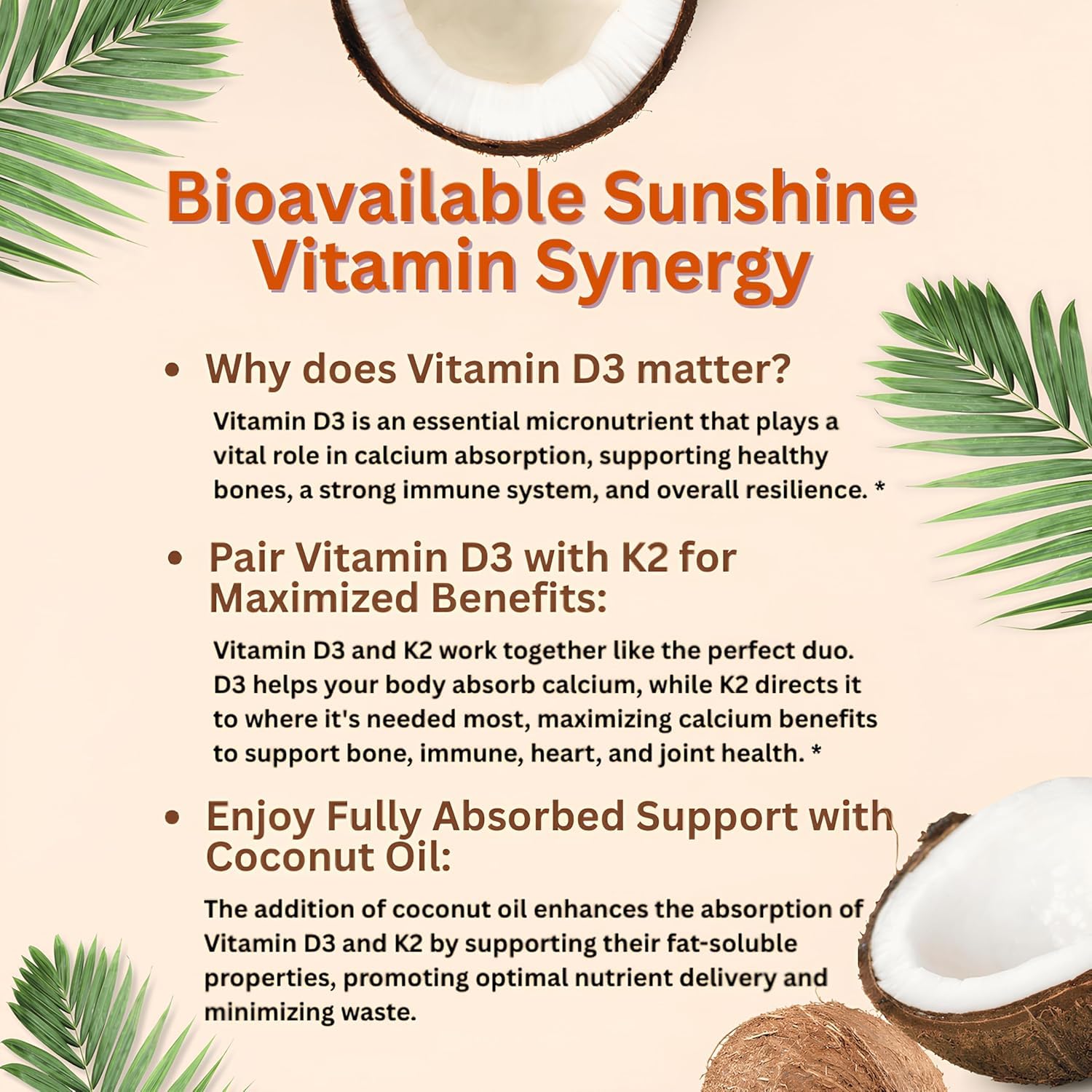 Micro Ingredients Vitamin D3 10,000 IU + K2 MK-7 200 mcg, 300 Softgels with Virgin Coconut Oil | 2-in-1 Vitamins D & K Complex - Maple Wellness Supplements