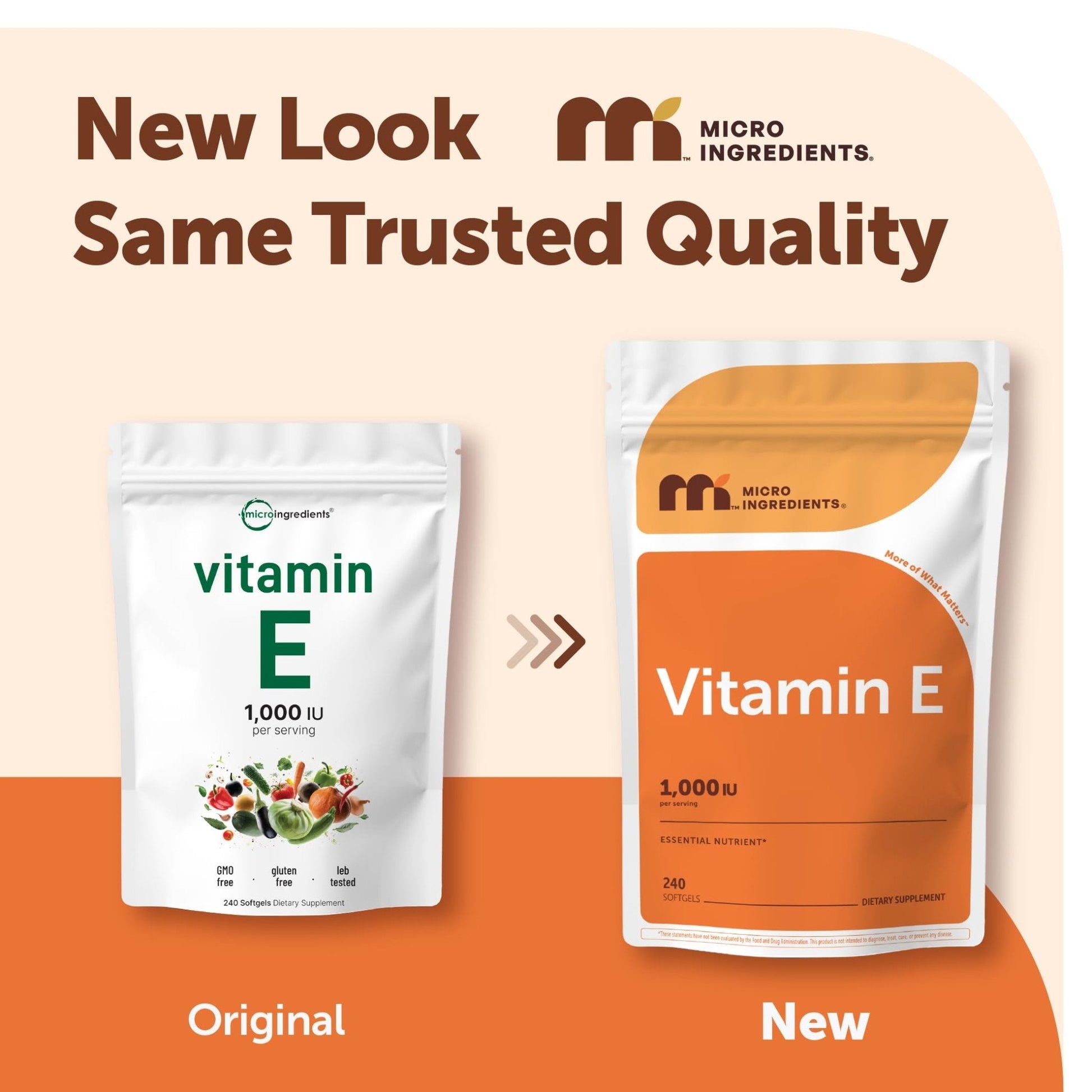 Micro Ingredients Vitamin E 1000 IU, 240 Softgels | Pure Vitamin E Oil Pills | Antioxidant Supplements for Skin and Face | Non-GMO, Gluten Free - Maple Wellness Supplements