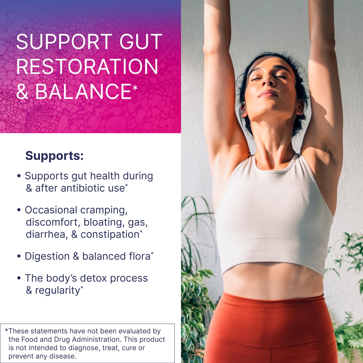 Microbiome Labs Restorflora Probiotics for Digestive Health - Gut Health Supplements with Dual Action Probiotics for Women & Men - Maple Wellness Supplements