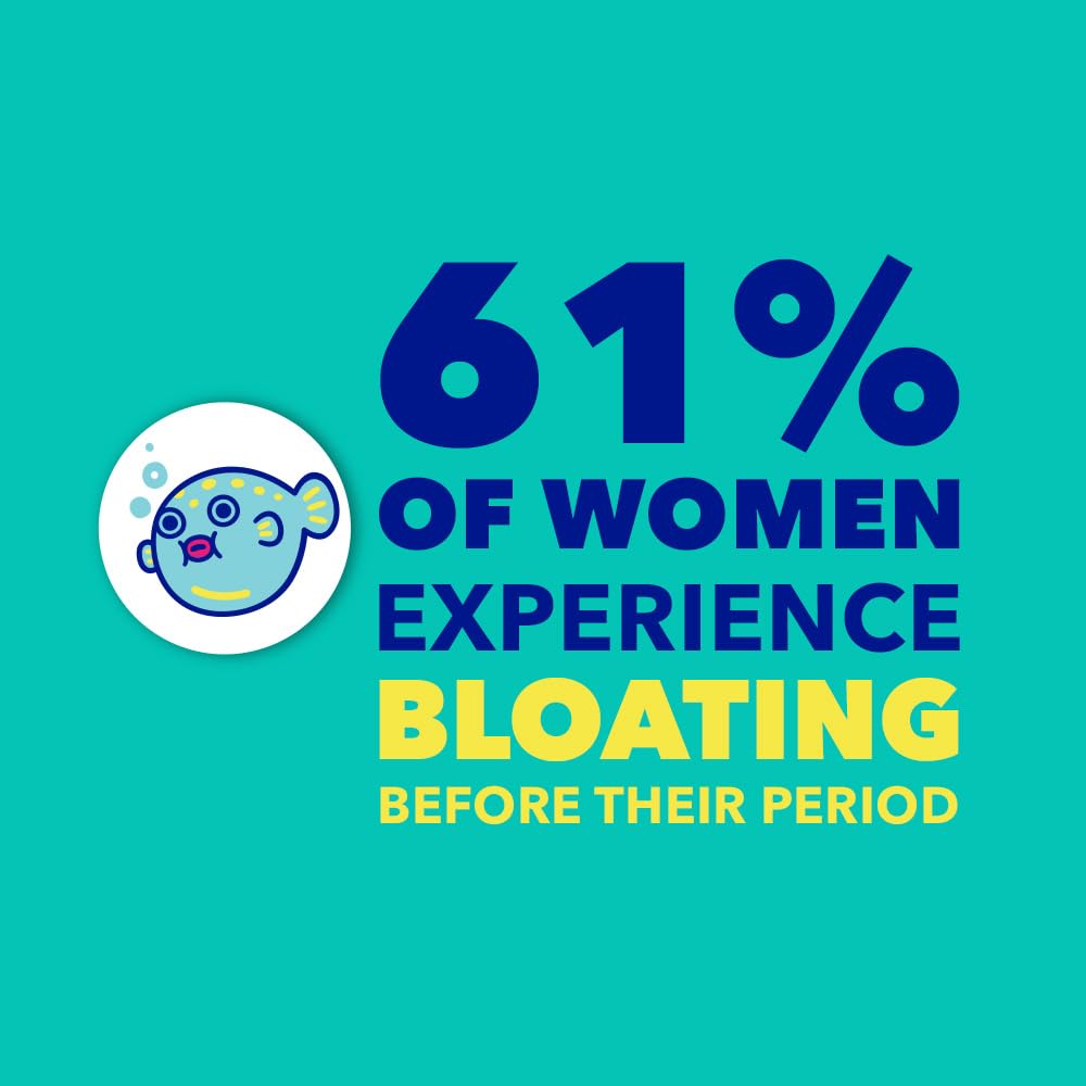 Midol Bloat Relief Caplets with Pamabrom, Relieve Bloating Symptoms Before and During Your Period, Provides Up to 6 Hours of Relief for Women, 60 Count - Maple Wellness Supplements