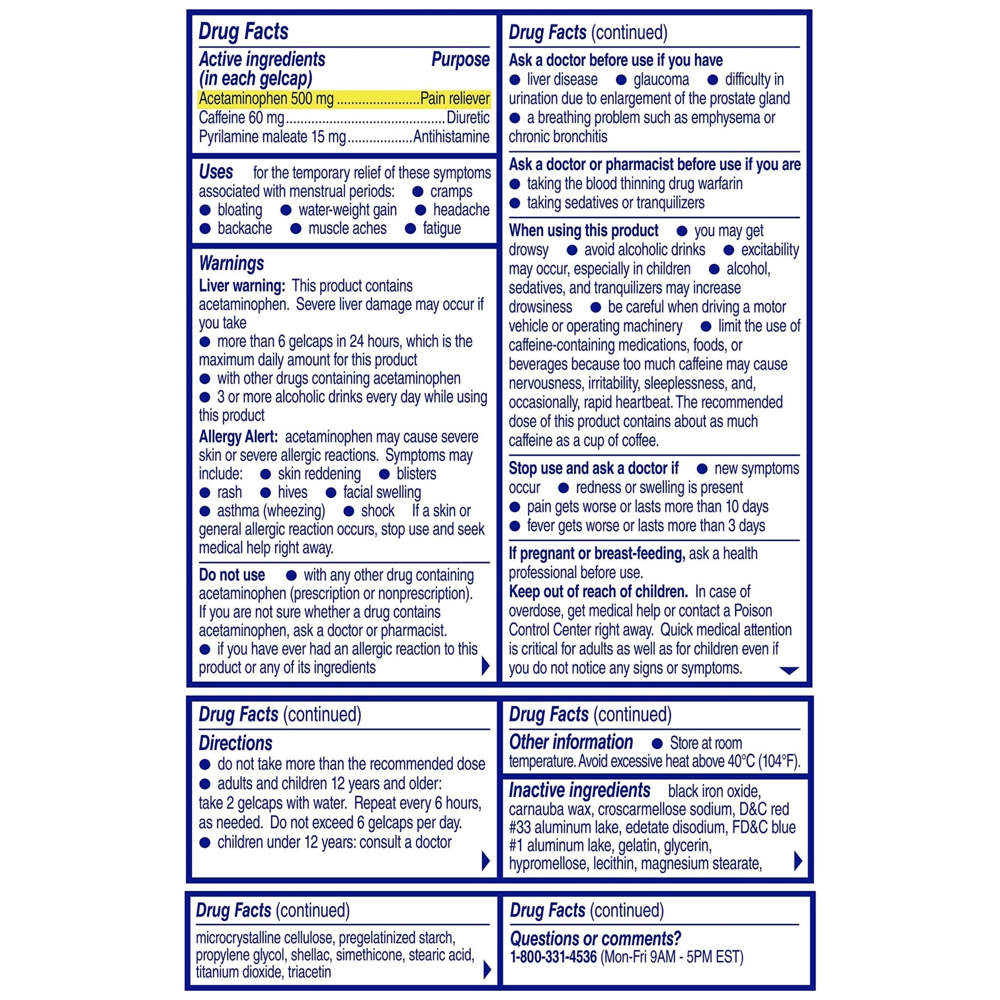 Midol Complete Gelcaps 24ct: Midol Complete Menstrual Pain Relief Gelcaps with Acetaminophen for Menstrual Symptom, PMS Relief, and Period Cramp Relief - 24 Count - Maple Wellness Supplements