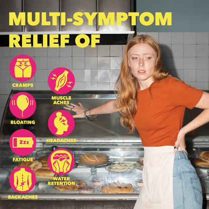 Midol Complete Menstrual Pain Relief Caplets, 40 Count - Provides Cramp, Headache, and Bloating Relief - Maple Wellness Supplements