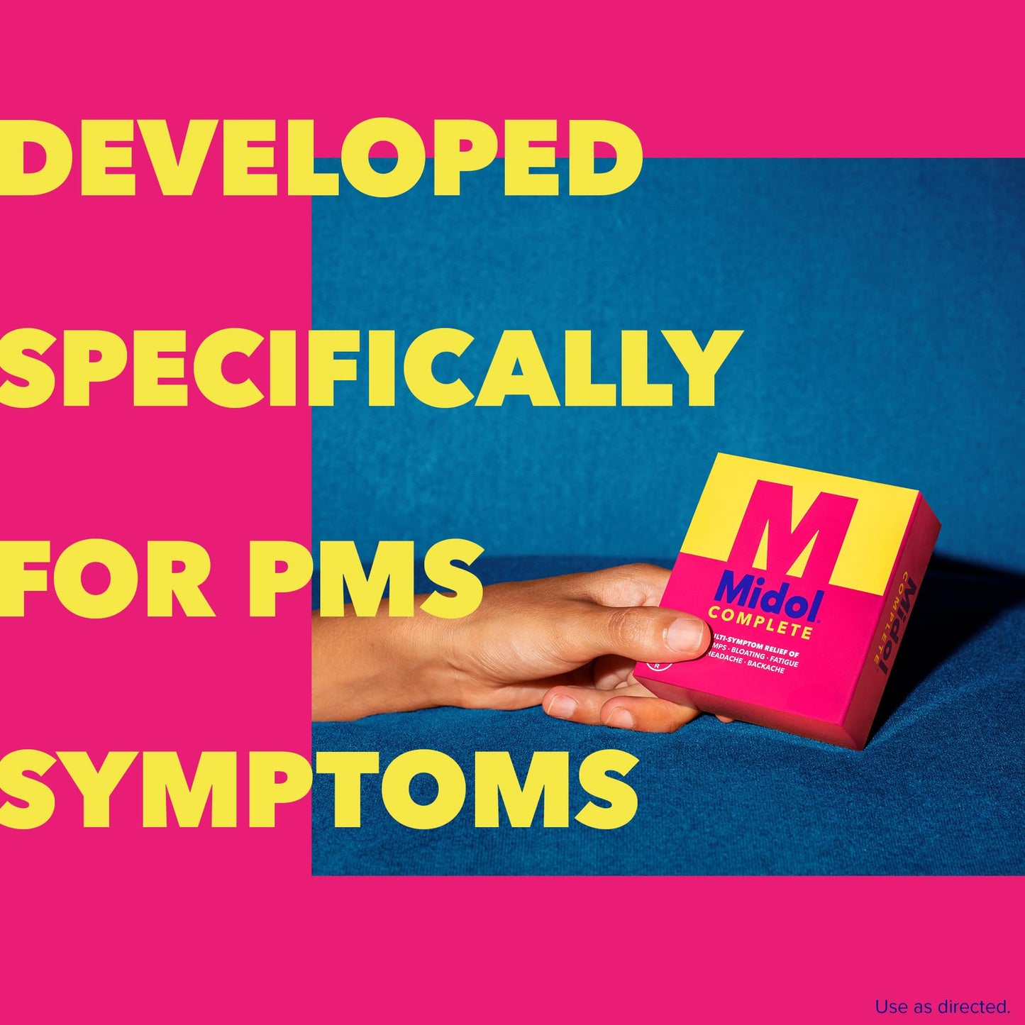 Midol Complete On The Go Caplets with Acetaminophen for Menstrual Symptom Relief, Period Cramp and Menstrual Pain Relief, 50 Count (25 Pouches of 2) - Maple Wellness Supplements