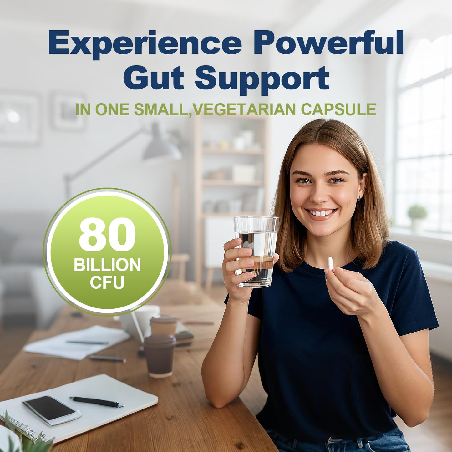 Migcopat Probiotics for Digestive Health, 80 Billion CFU Probiotics, Prebiotics, Postbiotics & Digestive Enzymes, Gut Health Capsules with Berberine, Cinnamon, - Maple Wellness Supplements