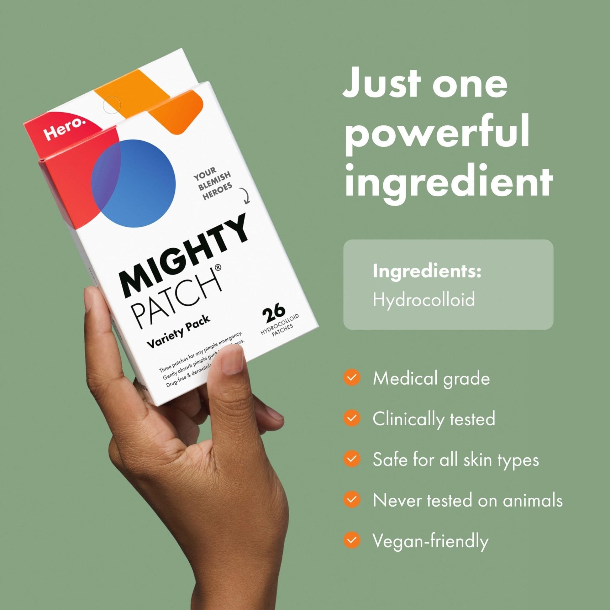 Mighty Patch™ Variety Pack from Hero Cosmetics - Hydrocolloid Acne Pimple Patches for Covering Zits and Blemishes - Maple Wellness Supplements